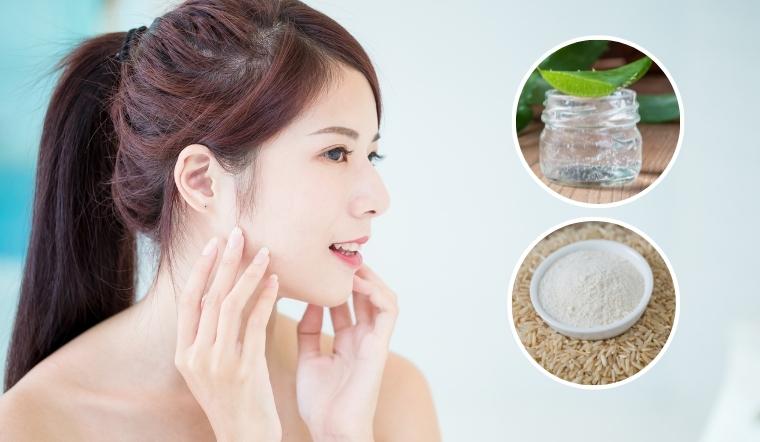 Kết hợp bột gạo và gel nha đam để tẩy da chết hiệu quả