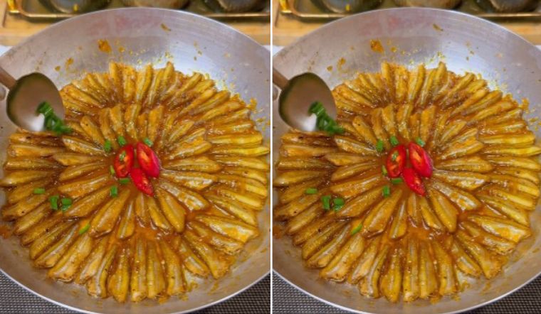 Trổ tài khéo léo làm món cá lòng tong kho xếp bông hoa siêu đẹp