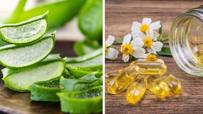 Dưỡng hồng môi bằng nha đam và vitamin E