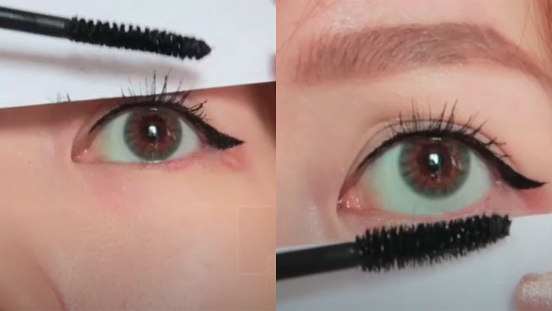 Lấy giấy che để mascara không bị lem