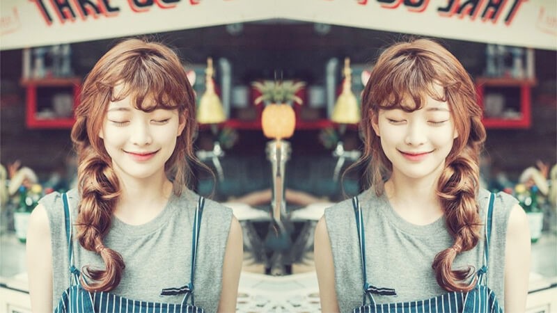 Tóc mái thưa uốn xoăn