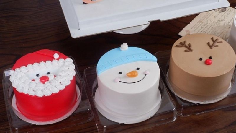 Bánh gato mini chủ đề Giáng sinh