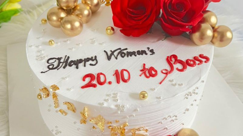 Mẫu bánh kem 20/10 tặng sếp