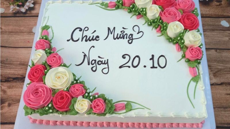 Mẫu bánh kem 20/10 đẹp