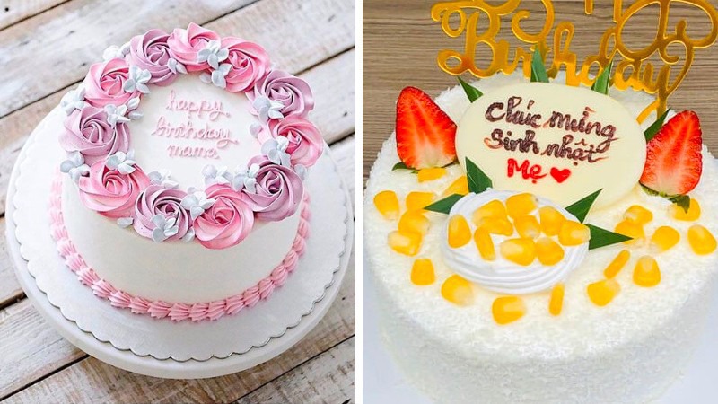 Mẫu bánh sinh nhật tặng mẹ đơn giản