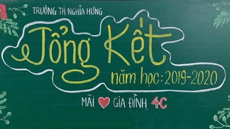 Trang trí bảng Tổng kết năm học