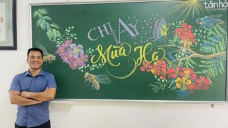 Trang trí bảng Chia tay mùa hạ