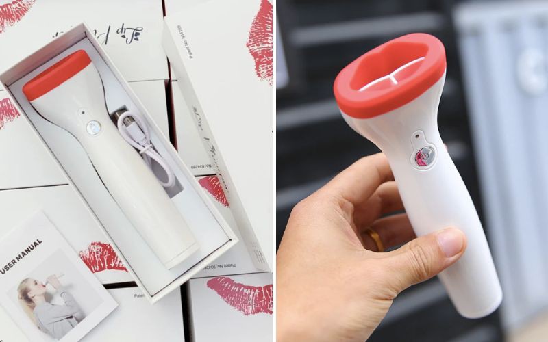 Đeo mặt nạ môi hoặc dùng dụng cụ làm đầy môi