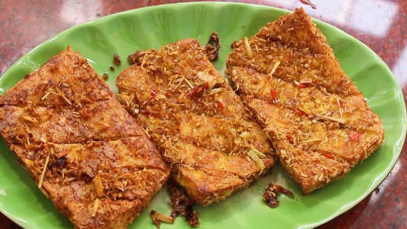 Đậu hũ chiên sả