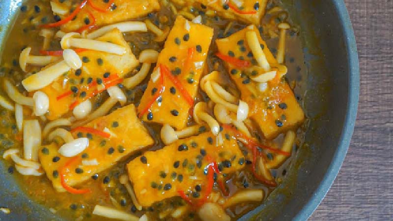 Đậu hũ sốt chanh dây