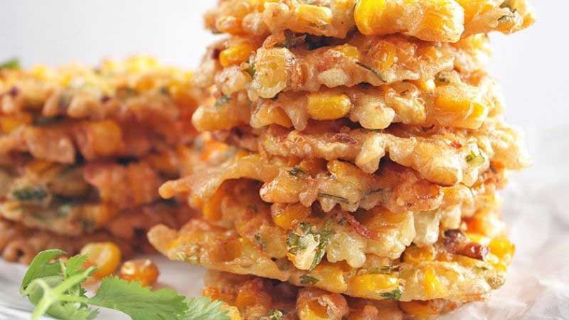 Bắp và rong biển chiên giòn