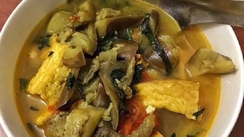 Canh cà bung chay