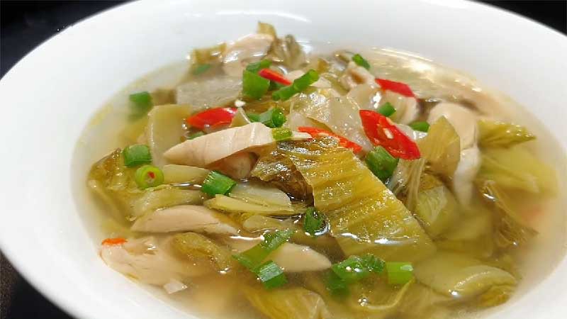 Canh cải chua chay