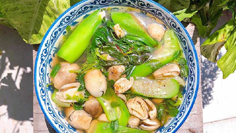 Canh mướp rau dền