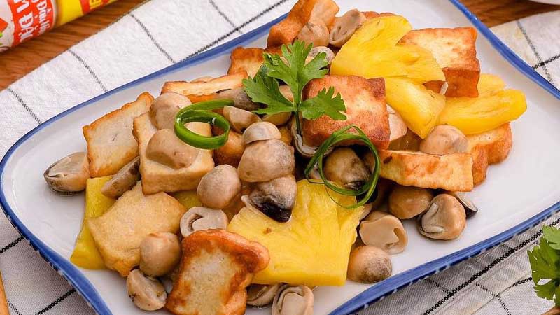 Đậu hũ, nấm kho thơm