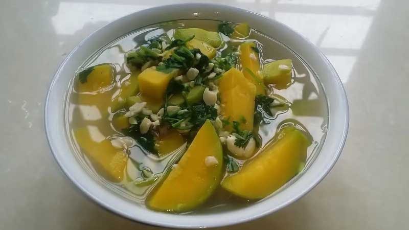 Canh bí đỏ chay