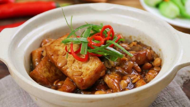 Đậu hũ kho tương hột