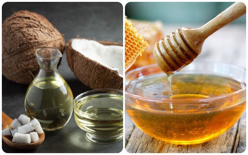 Trị nứt gót chân bằng dầu dừa và mật ong