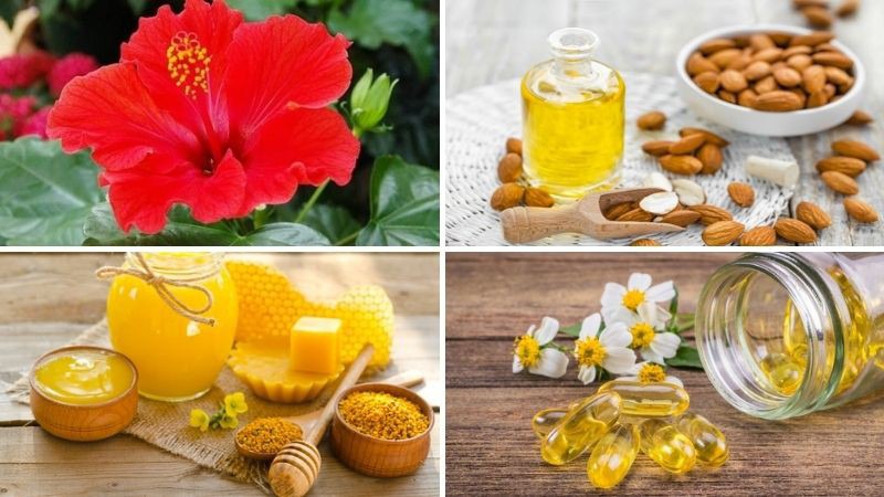 Nguyên liệu làm son bằng hoa dâm bụt