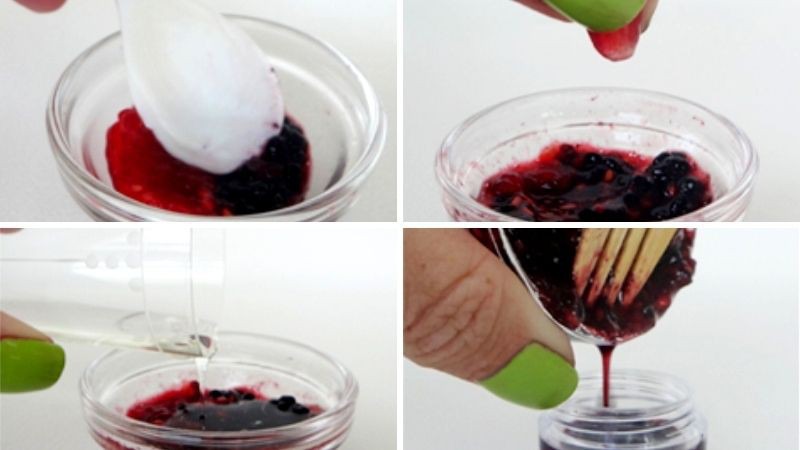 Cách làm son từ quả mâm xôi