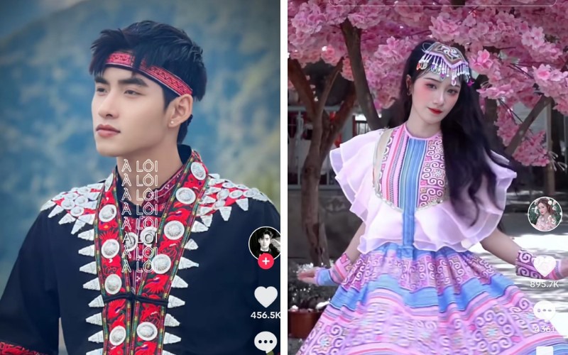 Nhiều bạn trẻ đã thi nhau dùng đoạn rap À Lôi làm âm thanh nền và mặc trang phục dân tộc sặc sỡ để quay clip ngắn