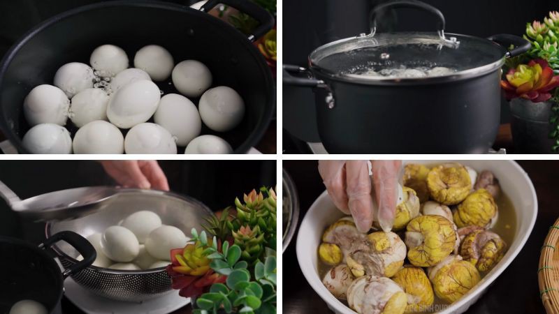 Luộc hột vịt lộn