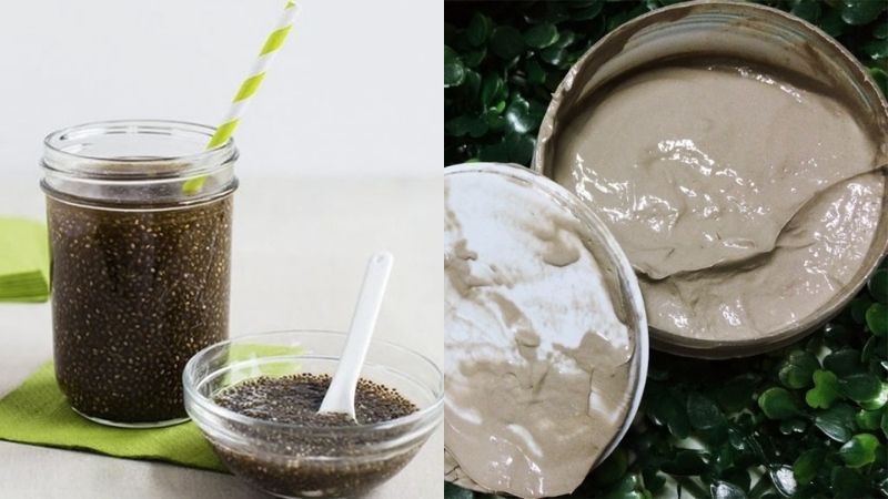 Mặt nạ hạt chia và đất sét xanh