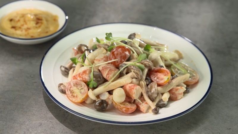 Salad nấm linh chi