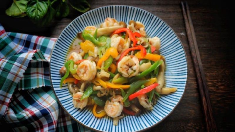 Nấm linh chi xào ớt