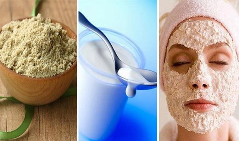 Cám gạo và sữa tươi