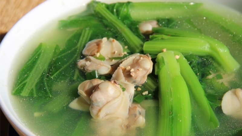 Canh hàu cải bẹ xanh