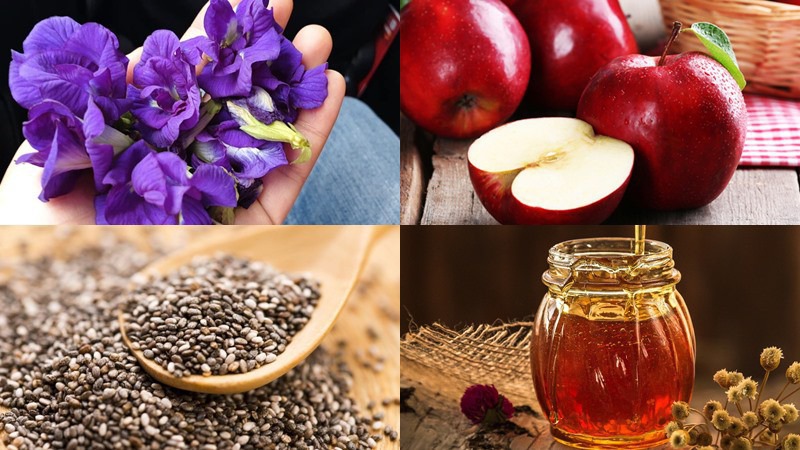 Nguyên liệu làm nước detox hoa đậu biếc giảm cân