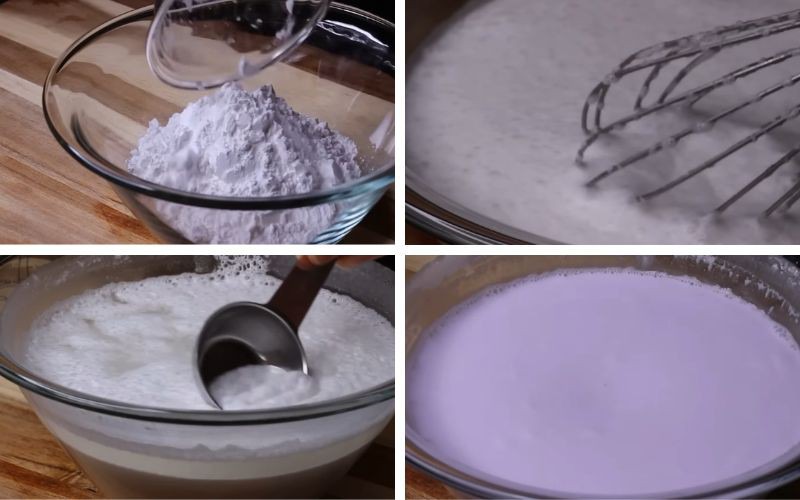 Chuẩn bị bột bánh