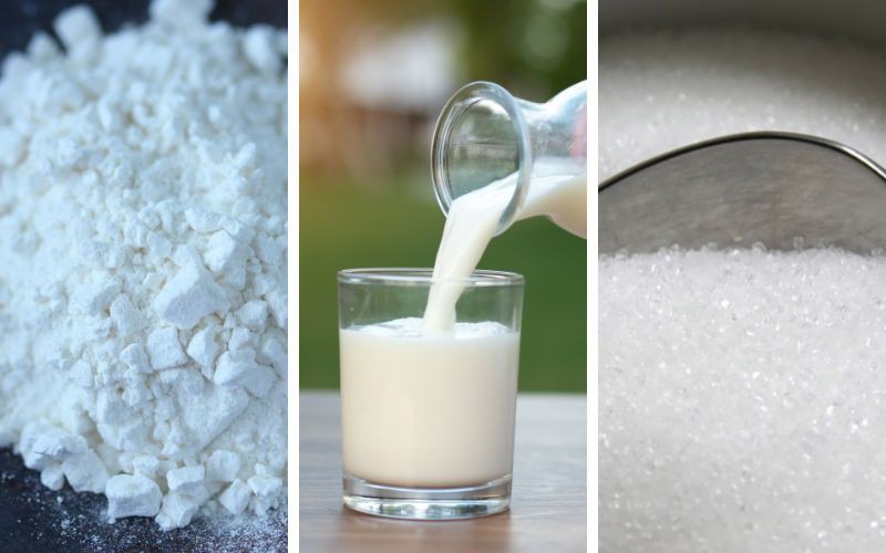 Nguyên liệu làm bánh mochi sữa