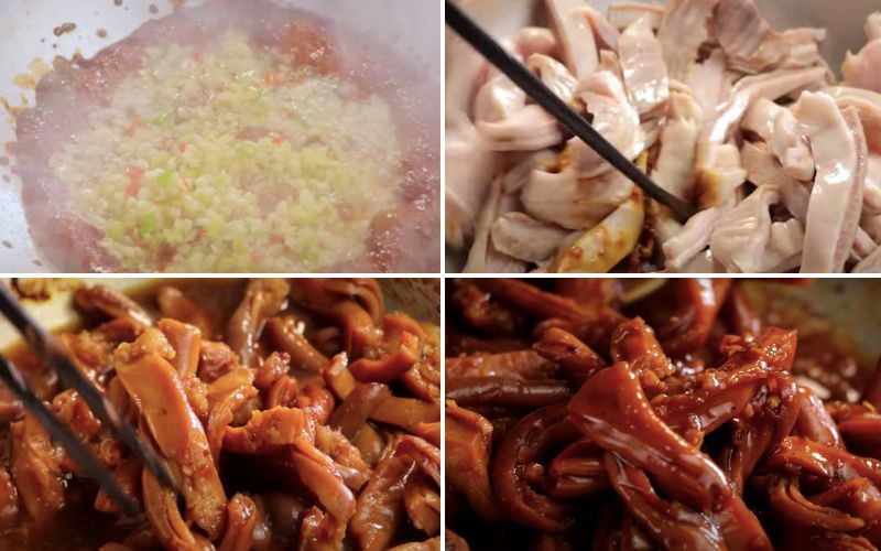 Chế biến bao tử heo kho tiêu