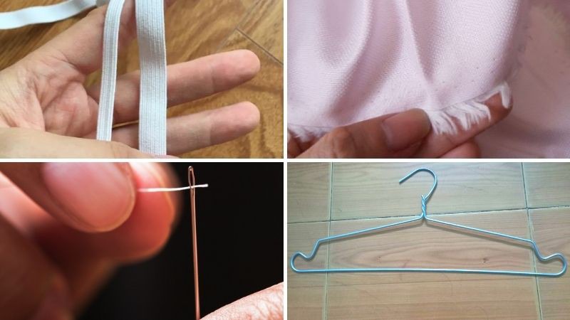 Dụng cụ làm khuôn bánh đúc bằng móc treo quần áo