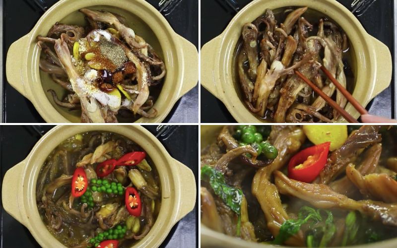 Chế biến lưỡi vịt sapo