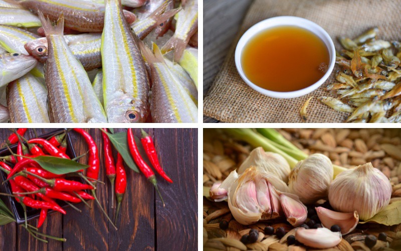 Nguyên liệu làm cá phèn chiên mắm tỏi