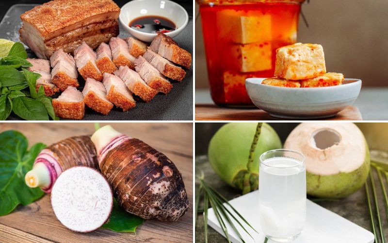 Nguyên liệu làm món heo quay nấu chao