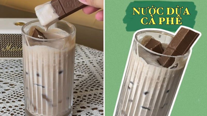Món nước dừa cà phê độc đáo 