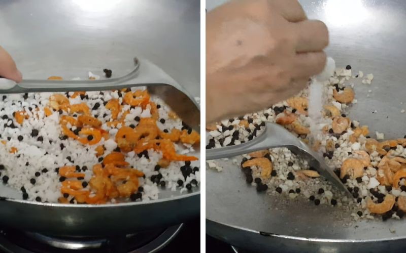 Rang tôm với muối tiêu