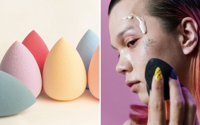 Tán kem nền bằng mút