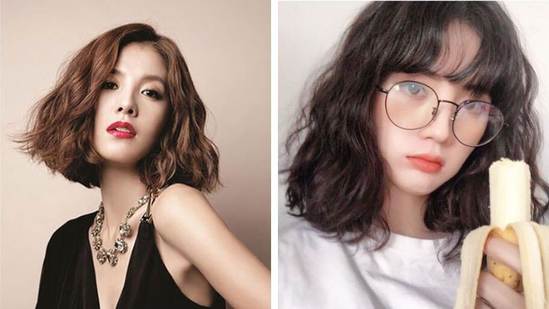 Tóc xoăn sóng lơi cho mặt dài