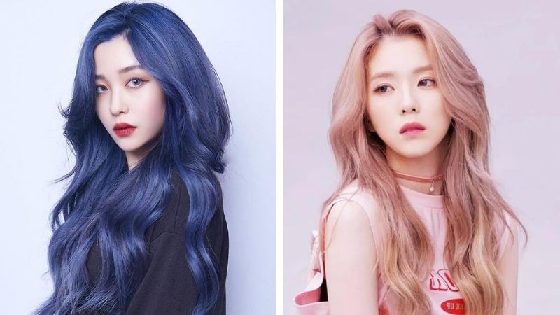 Tóc xoăn lơi nhuộm sáng màu