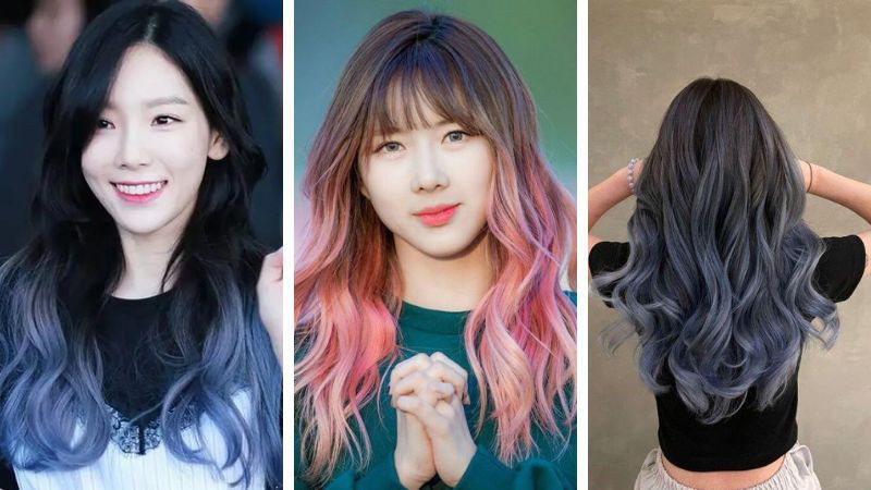 Tóc xoăn lơi ombre