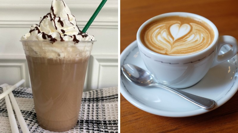 Frappuccino và Cappuccino hoàn toàn khác nhau