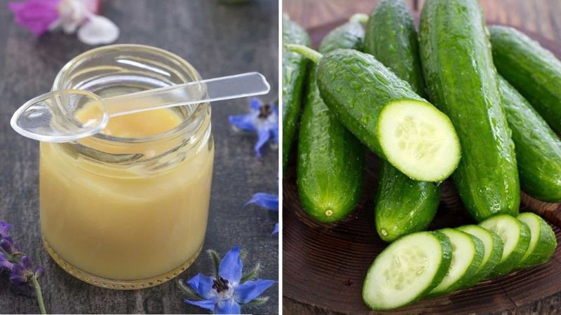 Mồng tơi, dưa leo và sữa ong chúa