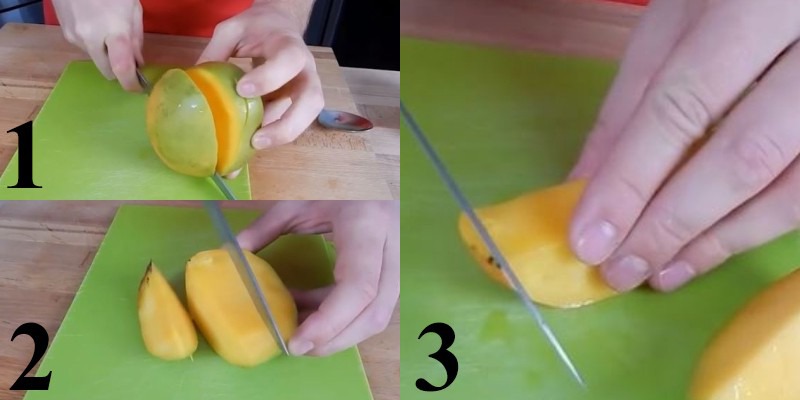 Cắt xoài cho món sinh tố - kem – làm bánh