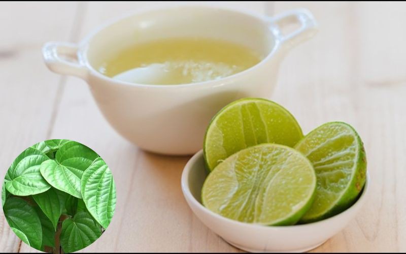 Lá trầu không và nước cốt chanh