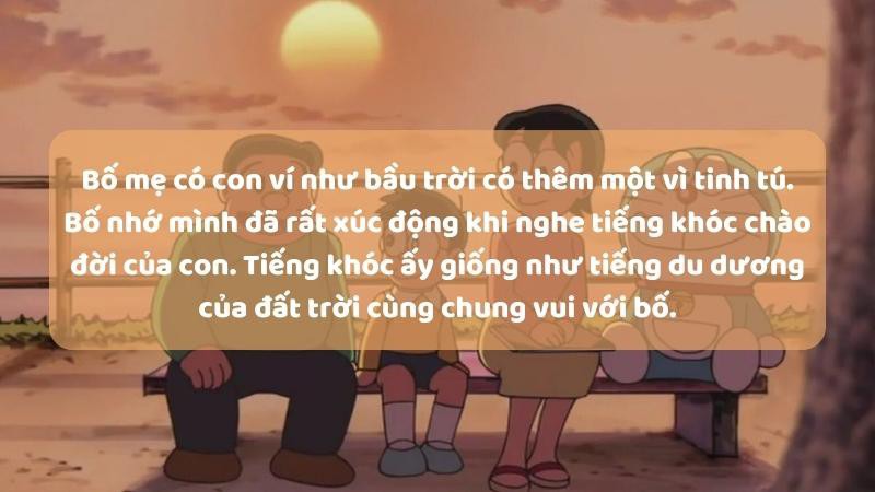 Bố mẹ có con ví như bầu trời có thêm một vì tinh tú